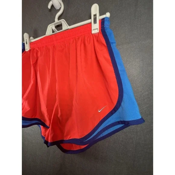 Nike Dri-Fit Men's Running Shorts Red Blue L Lightweight Breathable Athletic - Picture 7 of 16
